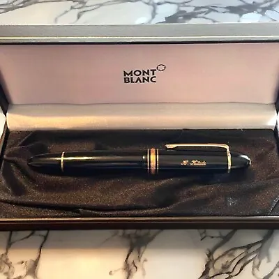 Montblanc Meisterstuck 149 Black & Gold 18K 750 Fountain Pen M Nib With Box Mint • $529.99