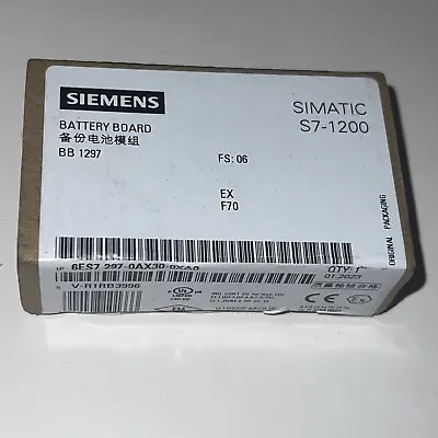 NEW Siemens 6ES7297-0AX30-0XA0  S7-1200 Battery Board BB 1297 • $36