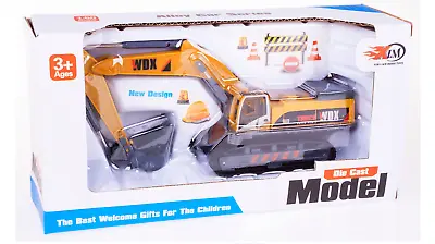 Excavator Track Construction Vehicle Machine Diecast Model 1:50 Moving Parts • £12.99