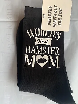 Worlds Best Hamster Mum Ladies Women’s Socks Christmas Birthday Gift Pet Rodent • £6.15