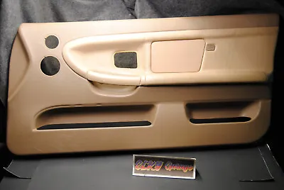 E36 Coupe Door Panel Card Right Montana Leather Stitched Insert Beige Tan Trim • $375