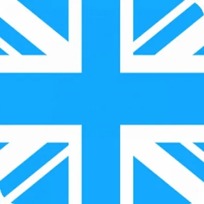 Union Jack Sky Blue Aluminium Square Fridge Magnet Fantastic Souvenir • £3.99