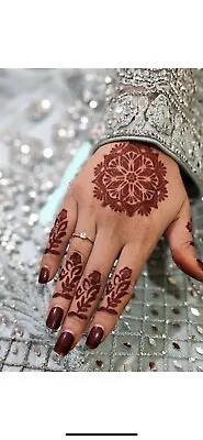 2 X India Henna Stencils Temporary Hand Template Body Art Lace Stencil Eid Gift • £7.50