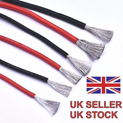 Flexible Soft Silicone Wire Cable 4/6/8/10/12/14/16/18/20 AWG UK Seller UK Stock • £9.99