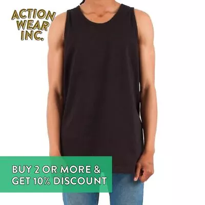 3 Pack Shakawear Mens Plain Tank Top Active Sleeveless Shirts Casual Muscle Tee • $16.99