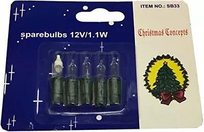 Christmas Concepts® Pack Of 4 Clear Bulbs With 1 Fuse Bulb 12v 1.1w (SB33) • £3.99