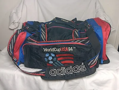 Vtg! Adidas World Cup USA 94 Soccer Red White Blue Athletic Duffle Bag W/ Straps • $60