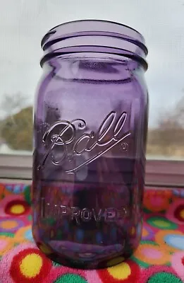 2013 Purple Improved 100th Anniversary Ball Quart Mason Jar Measurements On Side • $10