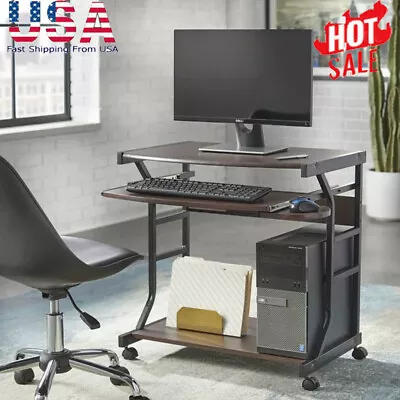 Rolling Computer Desk Desktop Laptop PC Coner Desk Home Office Workstation HOT • $56.36