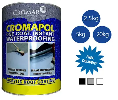 £33.25 • Buy Cromapol | Acrylic Roof Coat | Roof Paint | Roof Sealant 