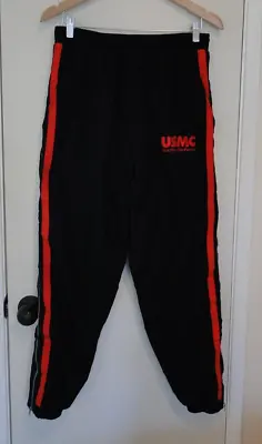 USMC Mens Medium Lined Marines Black Athletic Drawstring Sweatpants • $13.99