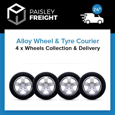 4 X Alloy Wheels & Tyres Courier - Collection & Delivery Service • £49.99