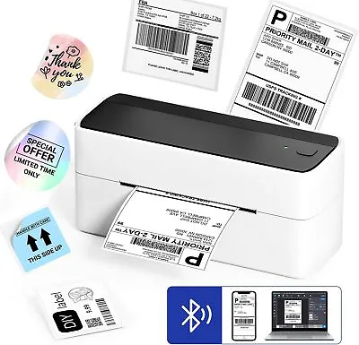 $125.99 • Buy Bluetooth Shipping Label Printer 4x6 Direct Thermal Address Wireless Label Maker