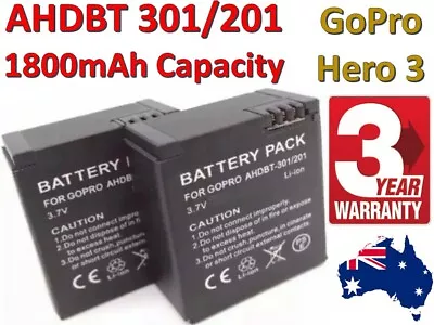 Battery For GoPro Hero 3 3+ 2 Action Camera AHDBT-201 AHDBT-301 AHDBT-302 • $15.66