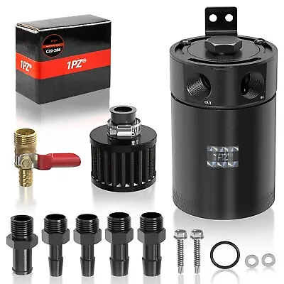 2 Port Universal Aluminum Oil Catch Can Kit Reservoir Tank With Breather Filter • $24.91