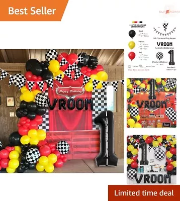 Race Car Birthday Party Supplies - 134pcs Racing Theme Decorations For Boys • $31.33