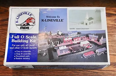 Vintage O Scale K-Lineville Building Kit Church W/fence & Figures #K-4110 • $19.99