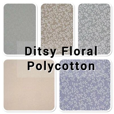 £3.95 • Buy DITSY FLORAL POLYCOTTON FABRIC - Choice Of Colours 2, 45 /115cm By The Metre