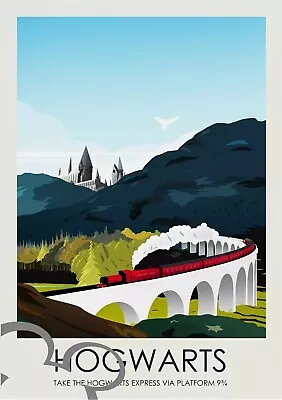 £4 • Buy Harry Potter Hogwarts Express A4 Art Print, Photo, Picture, Gift, Christmas