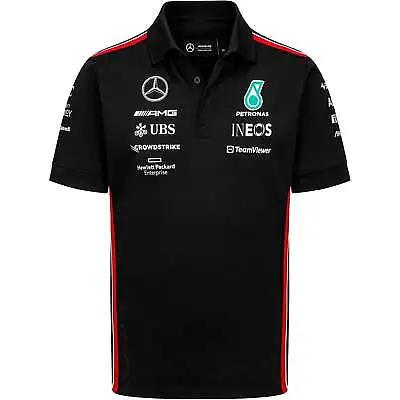 Mercedes AMG Petronas F1 2023 Men's Team Polo - Black/White • $69.99