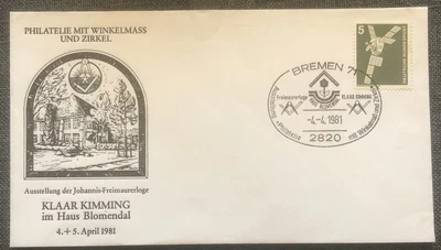 £4.99 • Buy FDC Special Stamp Cover Masons Masonic Germany 1981 Philatelie Mit Winkelmass