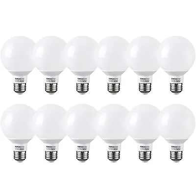 12-Pack Dimmable G25 LED Light Bulb 2700K Soft White 5.5W Vanity Light Bulbs • $49.99