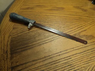 Vintage Unbranded Aluminum Hack Saw Blade  Handle W/ Blade Tool - 12-9/6   Japan • $18.99
