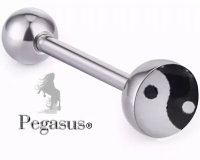 YIN YANG  Novelty Adult Rude Sexy Logo Funny Tongue Bar Barbell • £4.99