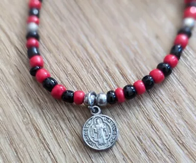 Saint St Benedict Medal Bracelet Pulsera De La Medalla De San Benito Ilde 7.0 • $8.99