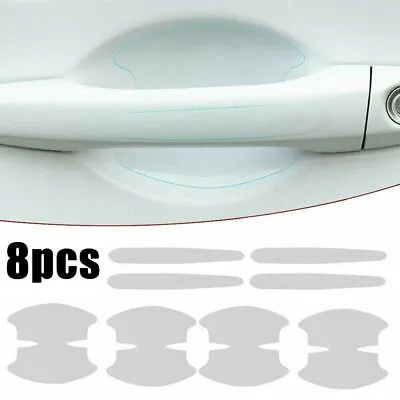 $9.05 • Buy 8Pcs Car Door Handle Bowl Sticker Protector Anti Scratch Film Cover Accessories