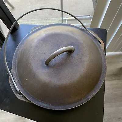 Vintage Cast Iron Lodge Number (8) DO Dutch Oven 10 1/4 8 With Lid Made In USA • $49.75