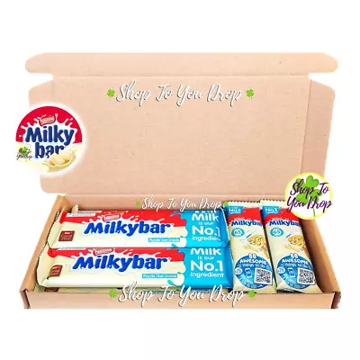 8 BAR NESTLE MILKYBAR PERSONALISED HAMPER GIFT BOX White Chocolate Present🍫🎁 • £7.95