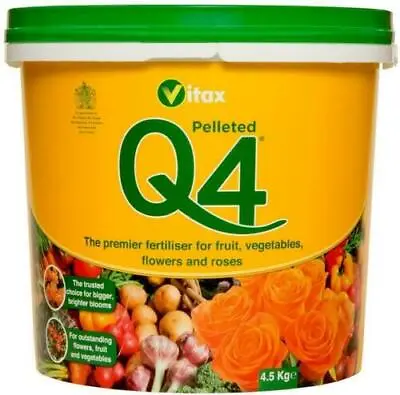 Vitax Q4 Fertiliser - 4.5kg - For Fruits / Vegetables / Flowers / Roses • £20.88