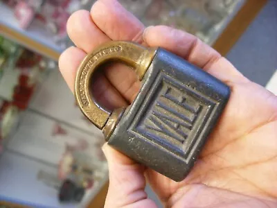 Antique Vintage Padlock Lock - Yale & Towne Stamford CT - No Key • $19.99