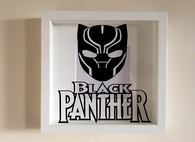 Box Frame Vinyl Decal Sticker Wall Art Quote Black Panther Logo • £2.99