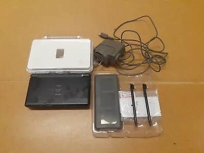 Nintendo DS Lite Black Console With Accessories And Protective Case. Hinge Issue • $20