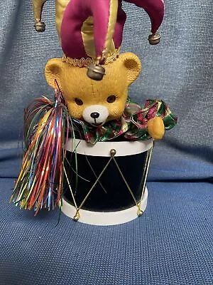 Rare Victoria Ashlea Originals Porcelain Bear Jester W/ Music Box 1986 • $15.87