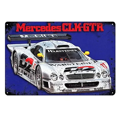 Mercedes Clk-Gtr Racing Car Metal Poster Collectable 20x30cm Sign • $14.90