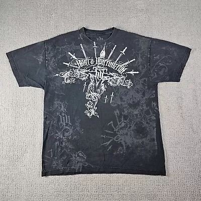 Y2K Hart Huntington Cyber Goth Affliction Style Grunge Skater Shirt Men's XL • $29.99