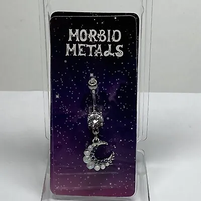 Morbid Metals Turquoise Stoned Dangle Moon Navel Body Jewelry 14g • $12