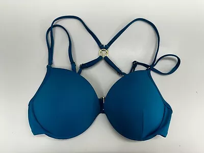 Victoria's Secret Womens Swimsuit Top Size Unknown Blue Padded Bikini Top • $9.98