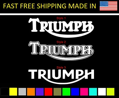 Triumph Gas Tank Decals PAIR Stickers Motorcycle Emblem Logo Decal Kit Vintage • $21.99