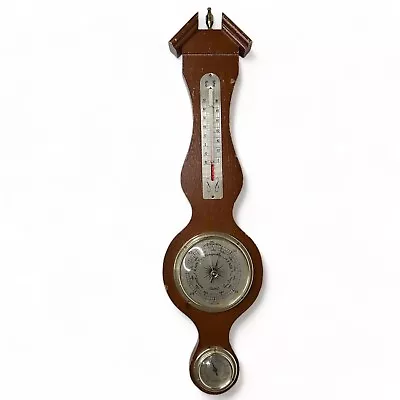 Vintage TRADITION  Banjo Style Weather Station Thermometer Barometer Hygrometer  • $53.99