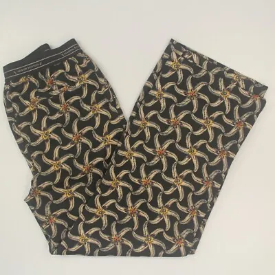 Maison Scotch & Soda Women's Sun Ray Pants Size Small Black Print Pull-on • $18.72