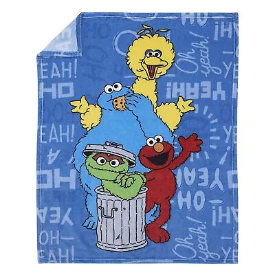 Sesame Street Toddler Blanket - 40  X 50  - Elmo Big Bird Cookie Monster &... • $18.95