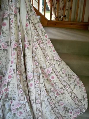 £65 • Buy Sanderson Style   Curtains  Roses , Peony, Leaves   74  L X 68  W   Each One--