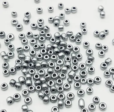$0.23 • Buy 500Pcs 2Mm Silver Glass Beads For Bohemian Beach Magnetic Clasp Bracelet Jewelry