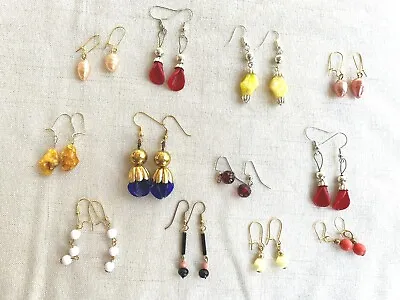 Vintage- Custom Jewelry- 12 Pairs - Pierced Earrings All In Good Shape.  • $35