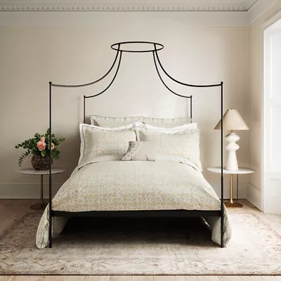 V&A Kerala Duvet Cover Super King Size Soft Ivory & Slate • £81