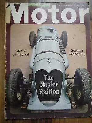 1968 MOTOR 10 Aug Ford Zephyr V6 Deluxe Napier Railton Steam Powered Cars German • £5.99